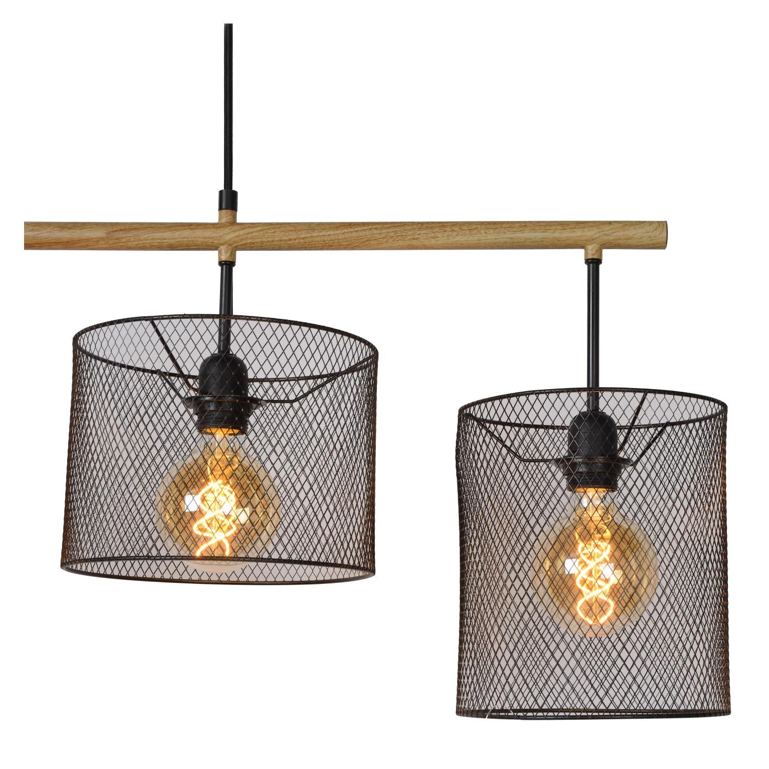 BASKETT - Hanglamp - 4xE27 - Zwart