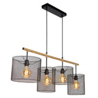 BASKETT - Hanglamp - 4xE27 - Zwart