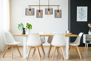 BASKETT - Hanglamp - 4xE27 - Zwart