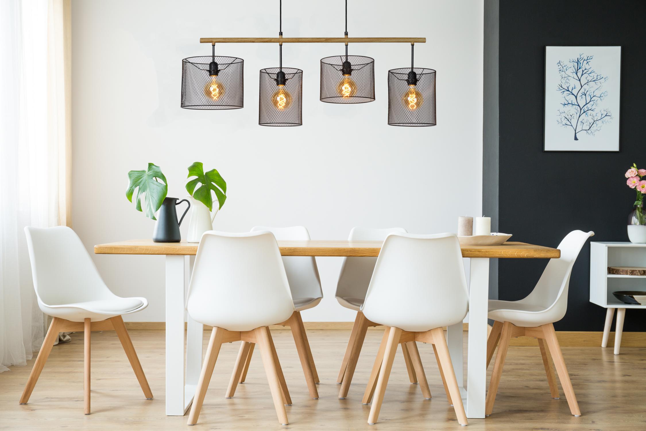 BASKETT - Hanglamp - 4xE27 - Zwart