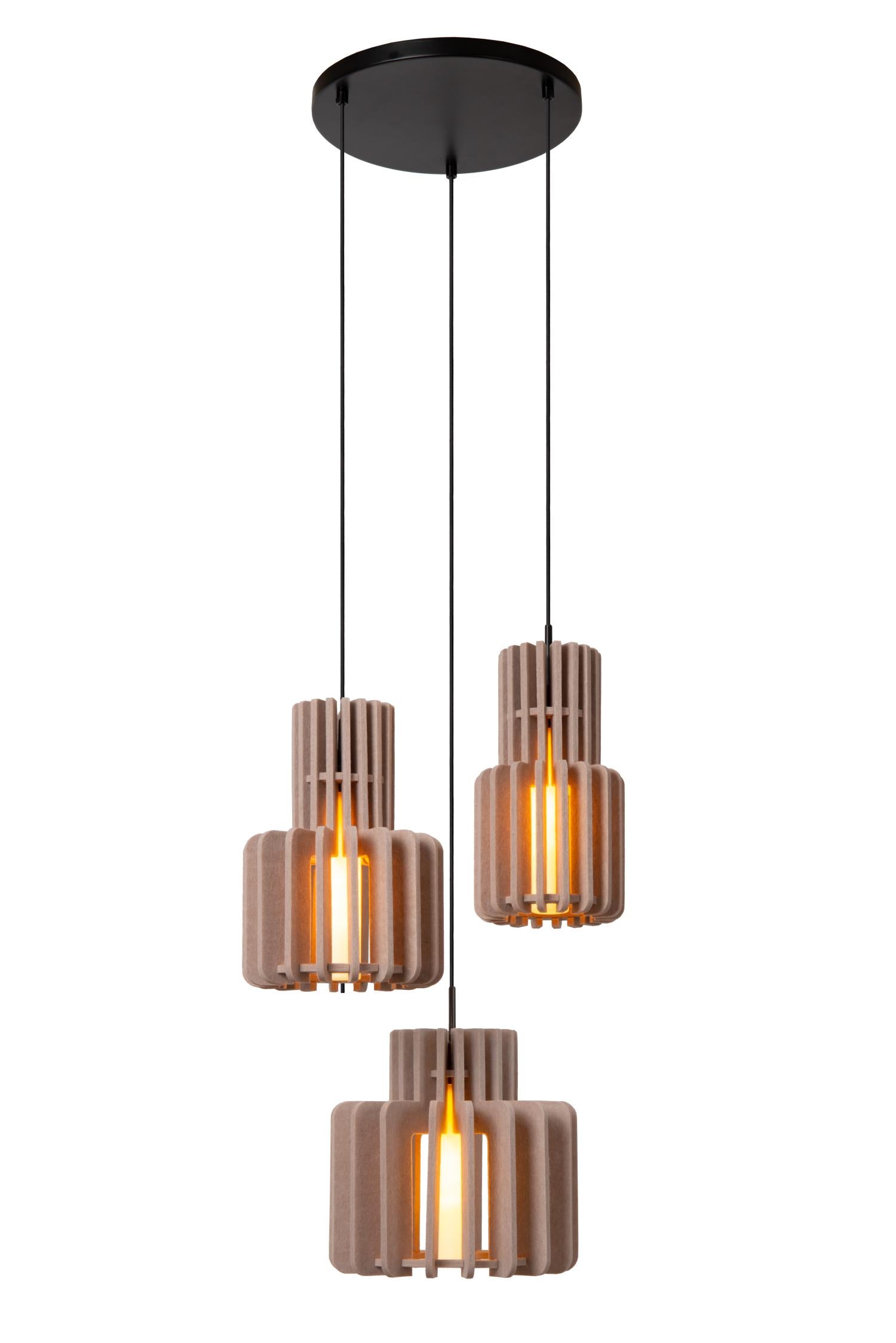 ROLLO - Suspension - 3xE27 - Taupe