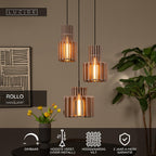 ROLLO - Suspension - 3xE27 - Taupe