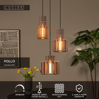 ROLLO - Suspension - 3xE27 - Taupe