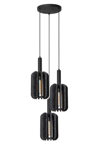 RAFAL - Suspension - Ø 50 cm - 3xE27 - Gris