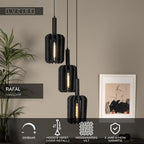 RAFAL - Suspension - Ø 50 cm - 3xE27 - Gris