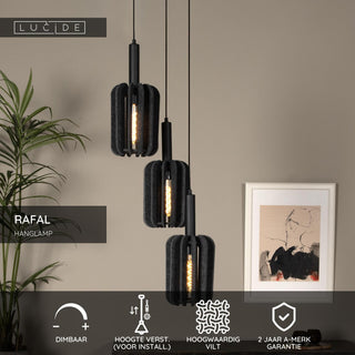 RAFAL - Suspension - Ø 50 cm - 3xE27 - Gris