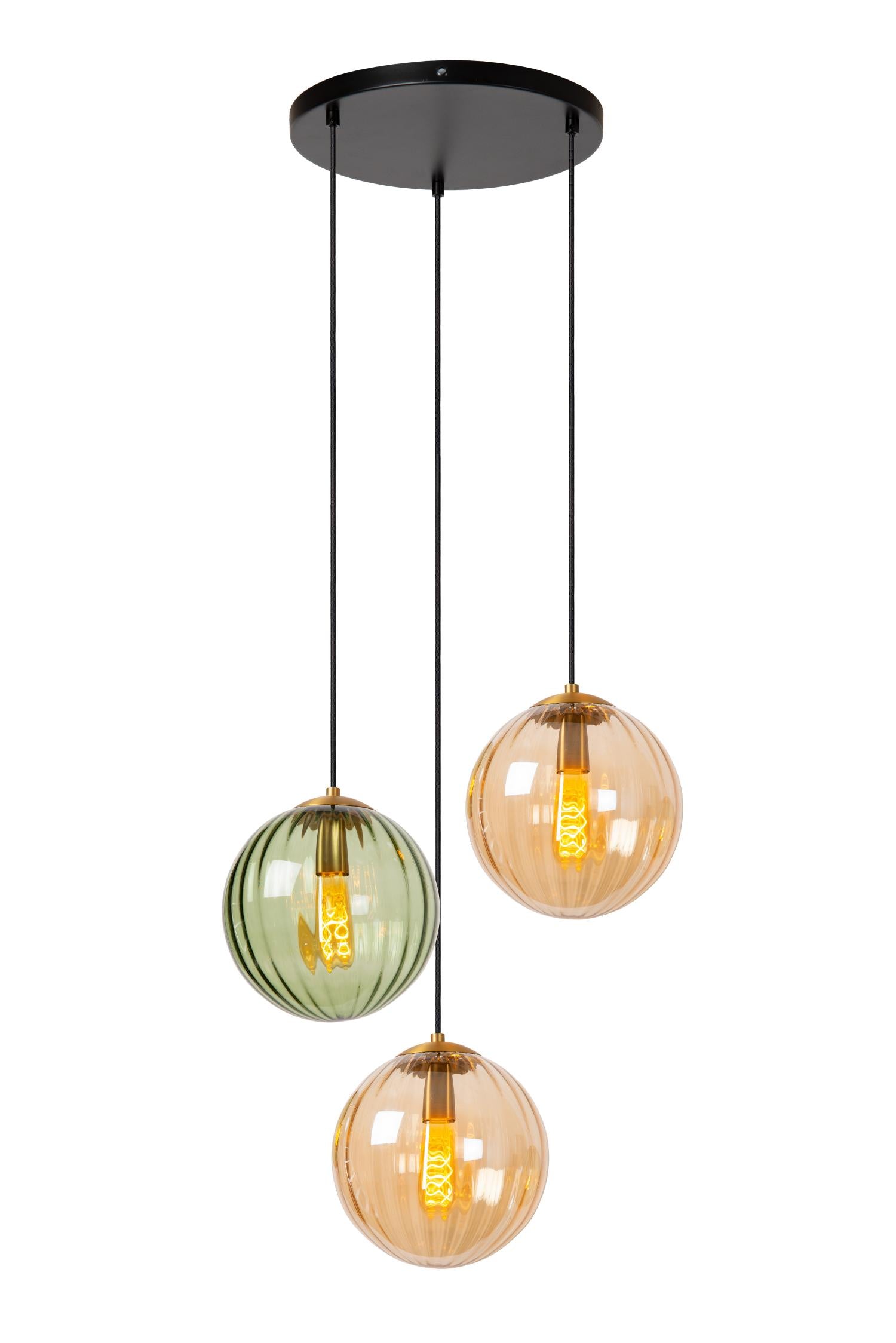 MONSARAZ - Suspension - Ø 35 cm - 3xE27 - Vert