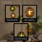 MONSARAZ - Suspension - Ø 35 cm - 3xE27 - Vert