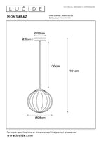 MONSARAZ - Suspension - Ø 25 cm - 1xE27 - Vert
