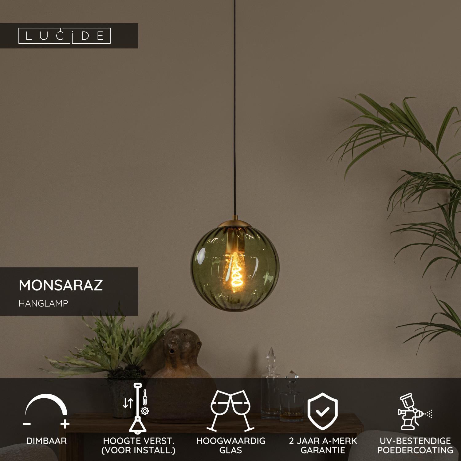 MONSARAZ - Suspension - Ø 25 cm - 1xE27 - Vert