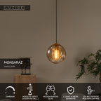MONSARAZ - Hanglamp - Ø 25 cm - 1xE27 - Amber