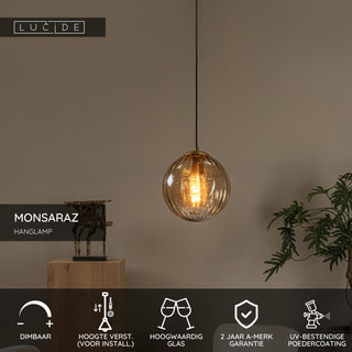 MONSARAZ - Hanglamp - Ø 25 cm - 1xE27 - Amber