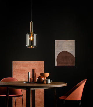 JOANET - Hanglamp - Ø 22 cm - 1xE27 - Fumé