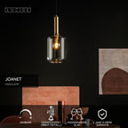 JOANET - Hanglamp - Ø 22 cm - 1xE27 - Fumé