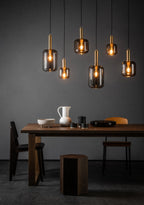 JOANET - Hanglamp - 6xE27 - Fumé