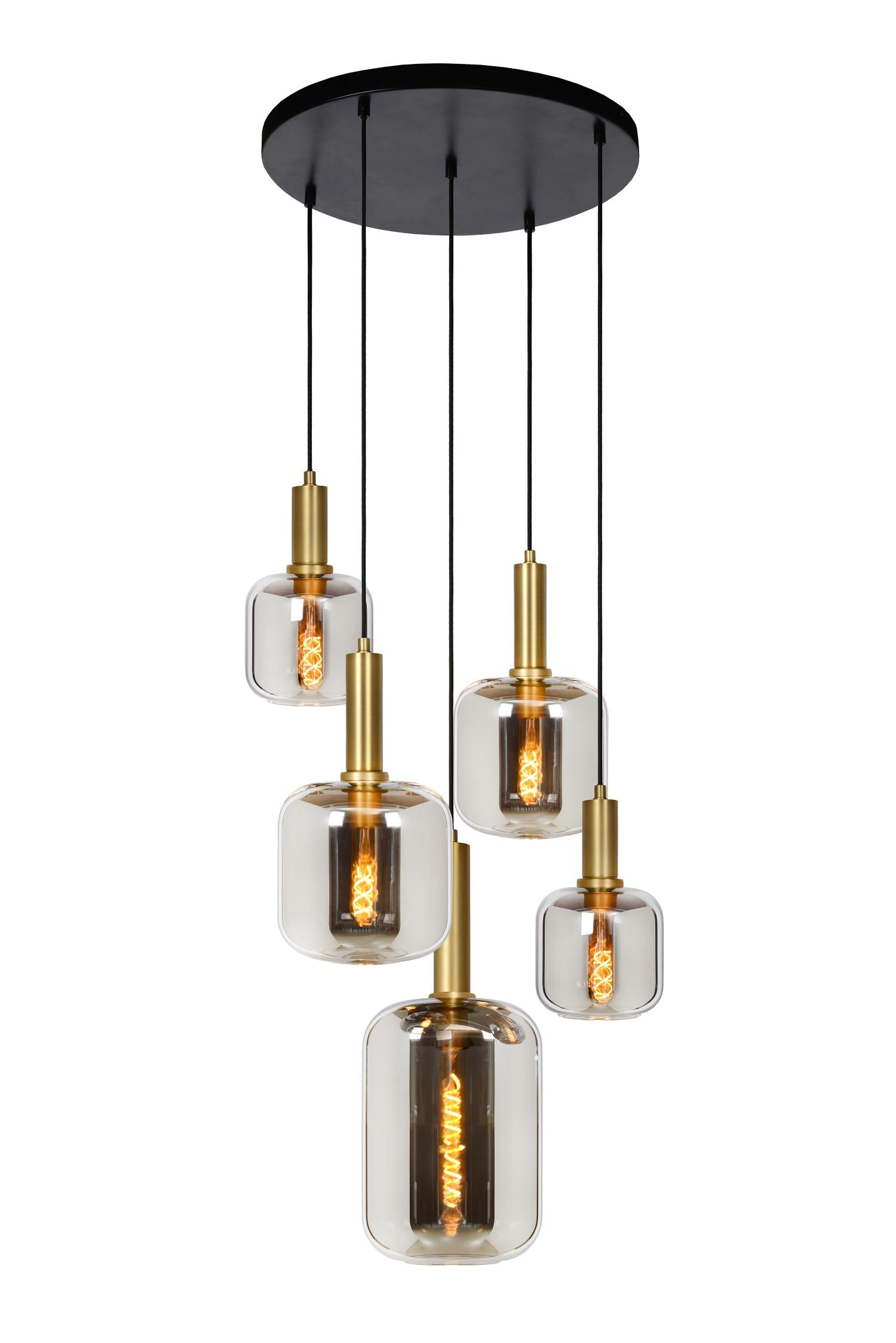JOANET - Hanglamp - Ø 66 cm - 5xE27 - Fumé