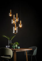 JOANET - Hanglamp - Ø 66 cm - 5xE27 - Fumé