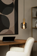 JOANET - Hanglamp - Ø 16 cm - 1xE27 - Fumé