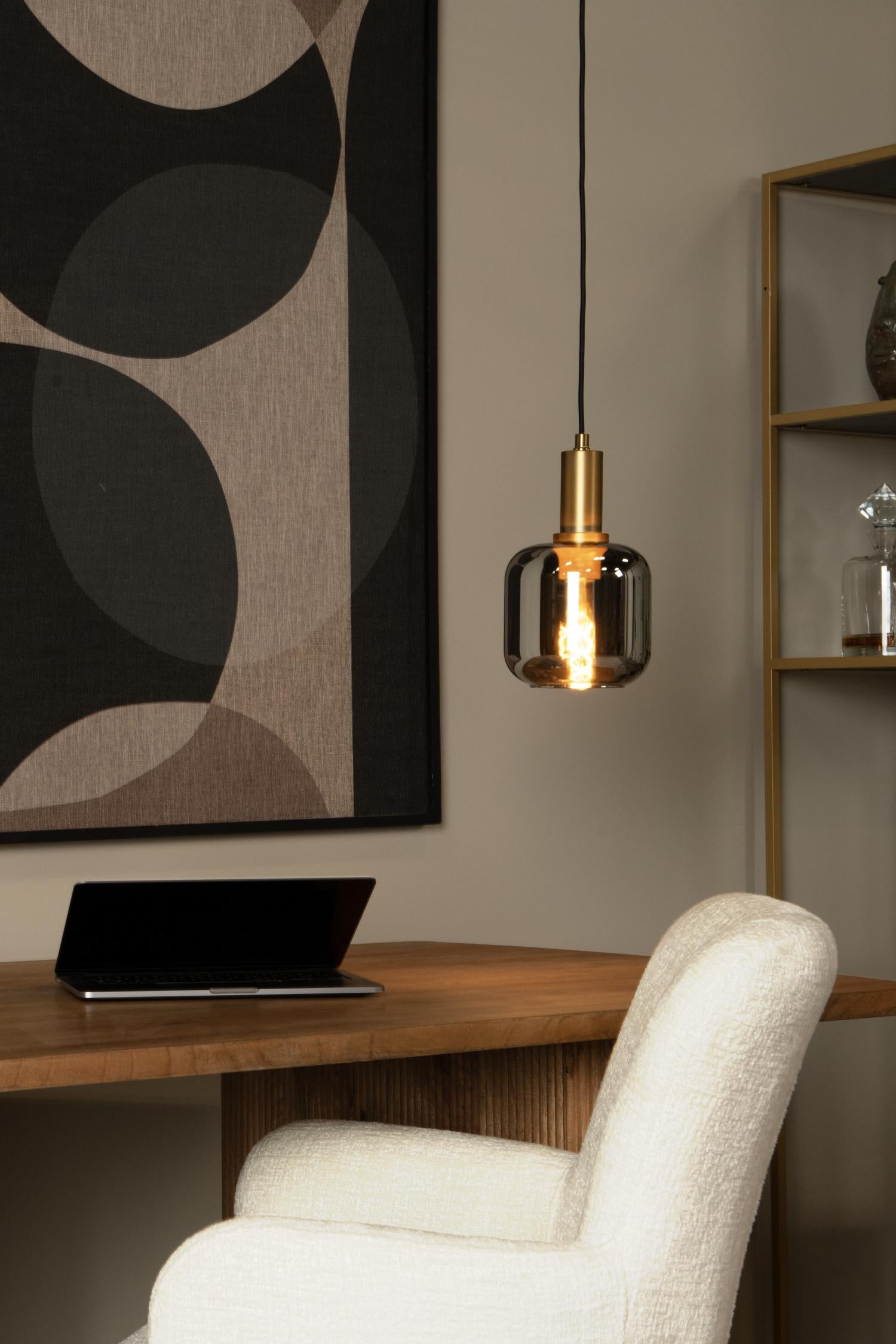 JOANET - Hanglamp - Ø 16 cm - 1xE27 - Fumé