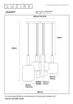 JOANET - Suspension - Ø 65 cm - 4xE27 - Laiton