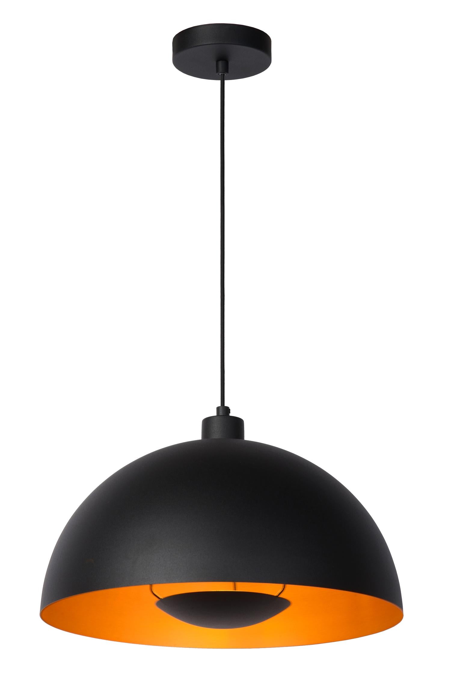 SIEMON - Pendant light - Ø 40 cm - 1xE27 - Black