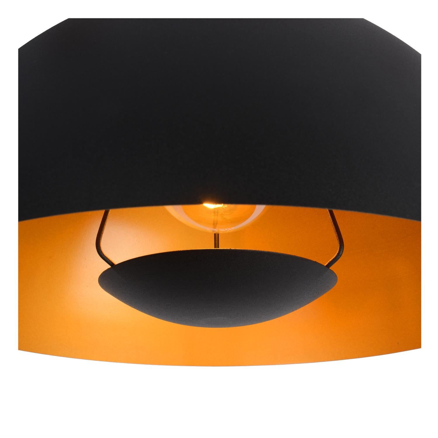 SIEMON - Pendant light - Ø 40 cm - 1xE27 - Black