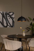SIEMON - Pendant light - Ø 40 cm - 1xE27 - Black