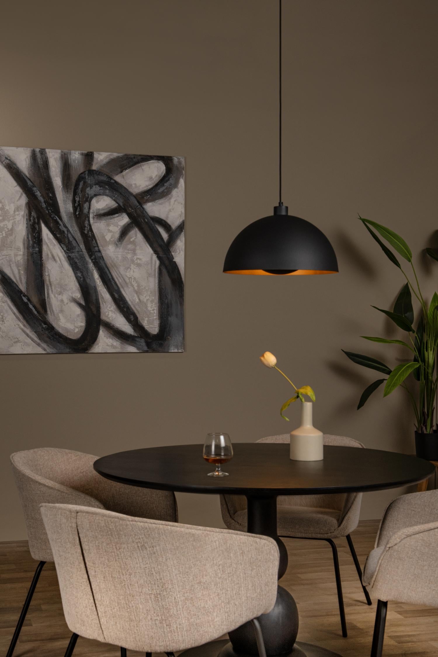 SIEMON - Pendant light - Ø 40 cm - 1xE27 - Black
