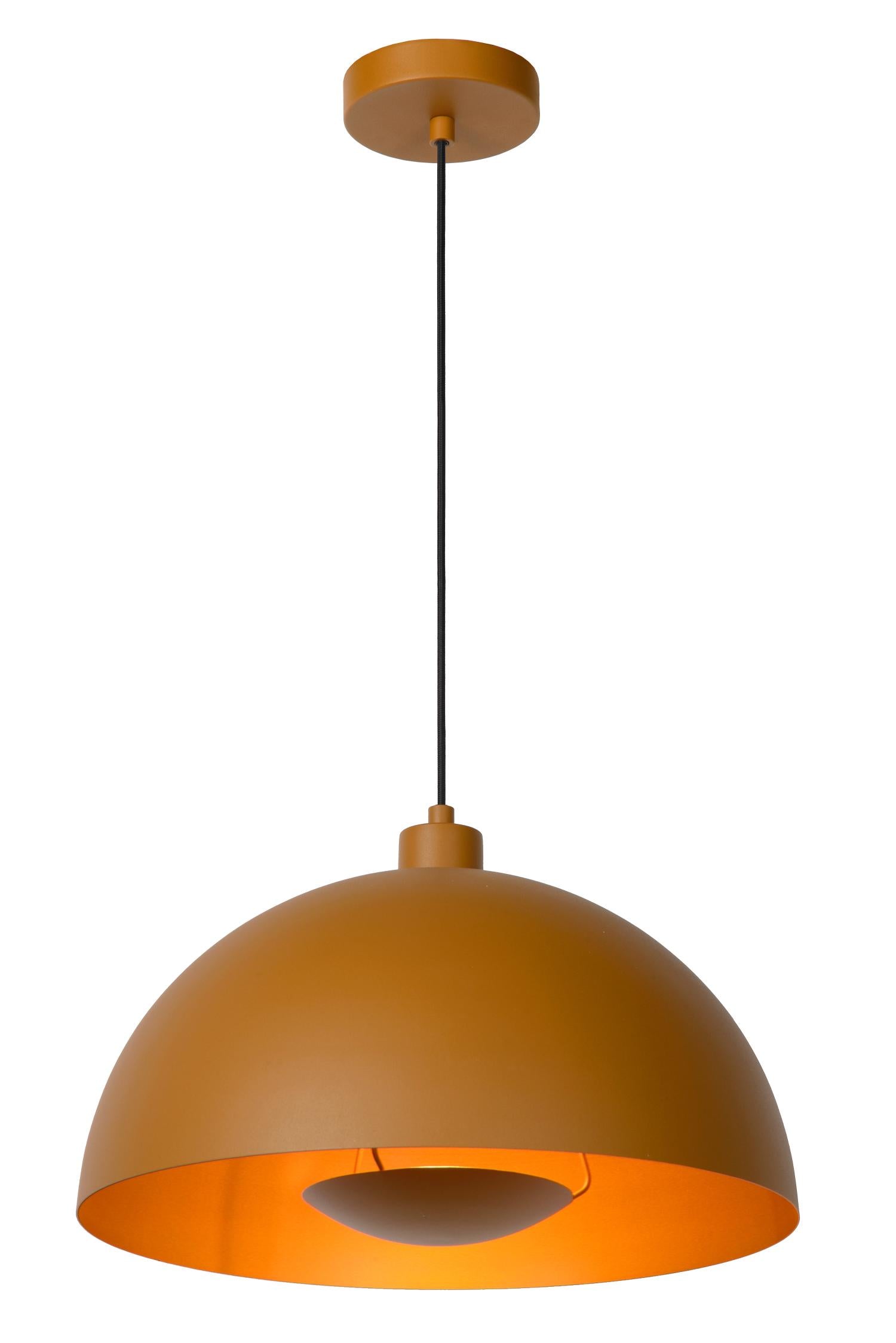 SIEMON - Hanglamp - Ø 40 cm - 1xE27 - Okergeel