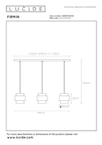 FIRMIN - Suspension - 3xE27 - Or mat / Laiton