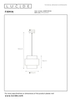 FIRMIN - Hanglamp - Ø 30 cm - 1xE27 - Mat Goud / Messing