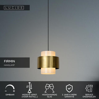 FIRMIN - Hanglamp - Ø 30 cm - 1xE27 - Mat Goud / Messing
