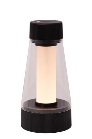 LORALI - Rechargeable table lamp Indoor/Outdoor - Battery - Ø 7.7 cm - LED Dimmable - 1x1.2W 2600K/3000K - IP44 - Black