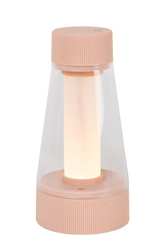 LORALI - Rechargeable table lamp Indoor/Outdoor - Battery - Ø 7.7 cm - LED Dimmable - 1x1.2W 2600K/3000K - IP44 - Pink