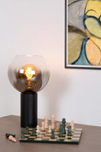 MARIUS - Tafellamp - Ø 20 cm - 1xE27 - Zwart