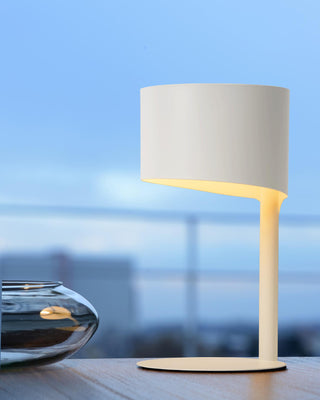 KNULLE - Tafellamp - Ø 15 cm - 1xE14 - Wit