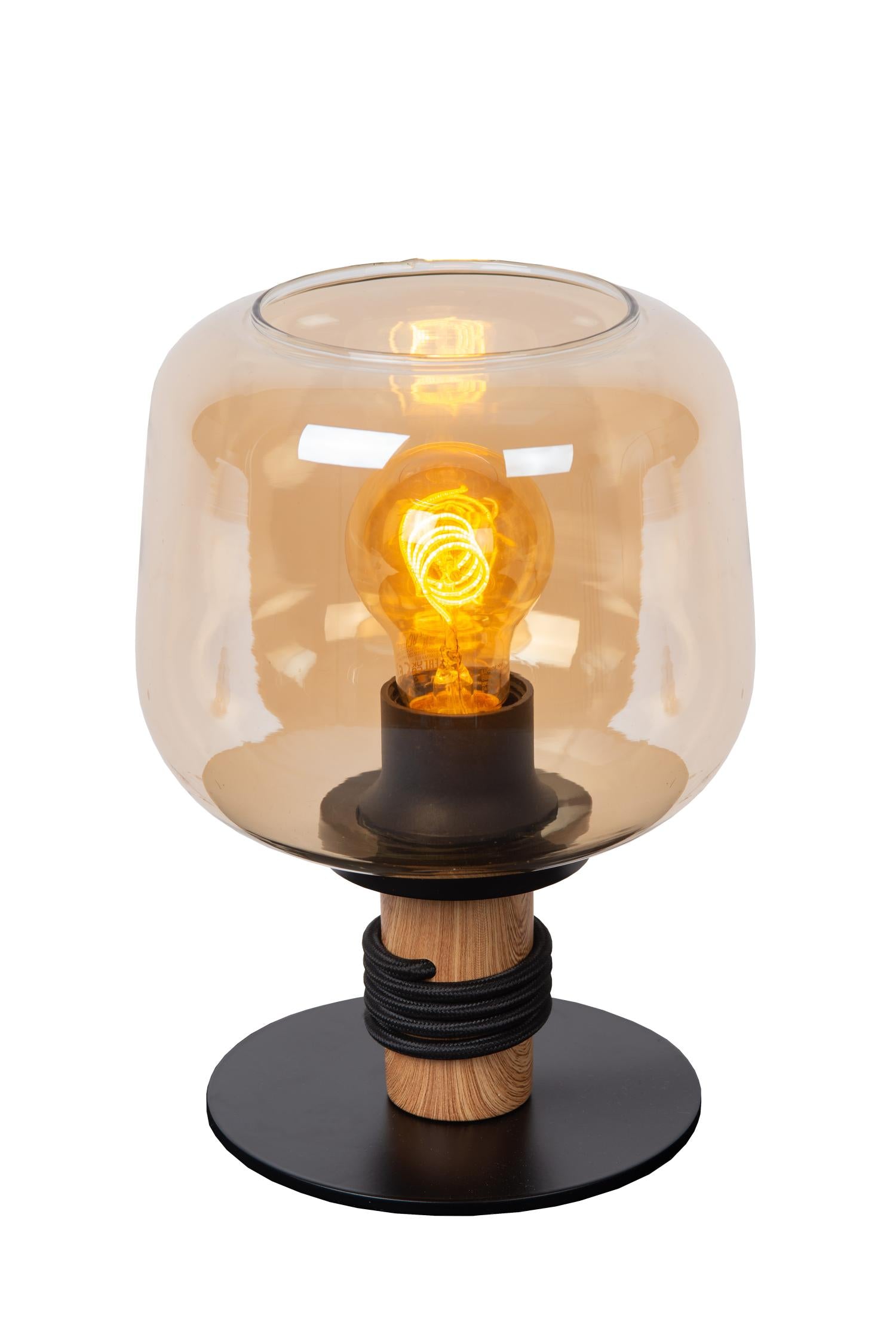 ILONA - Lampe de table - Ø 18 cm - 1xE27 - Ambre