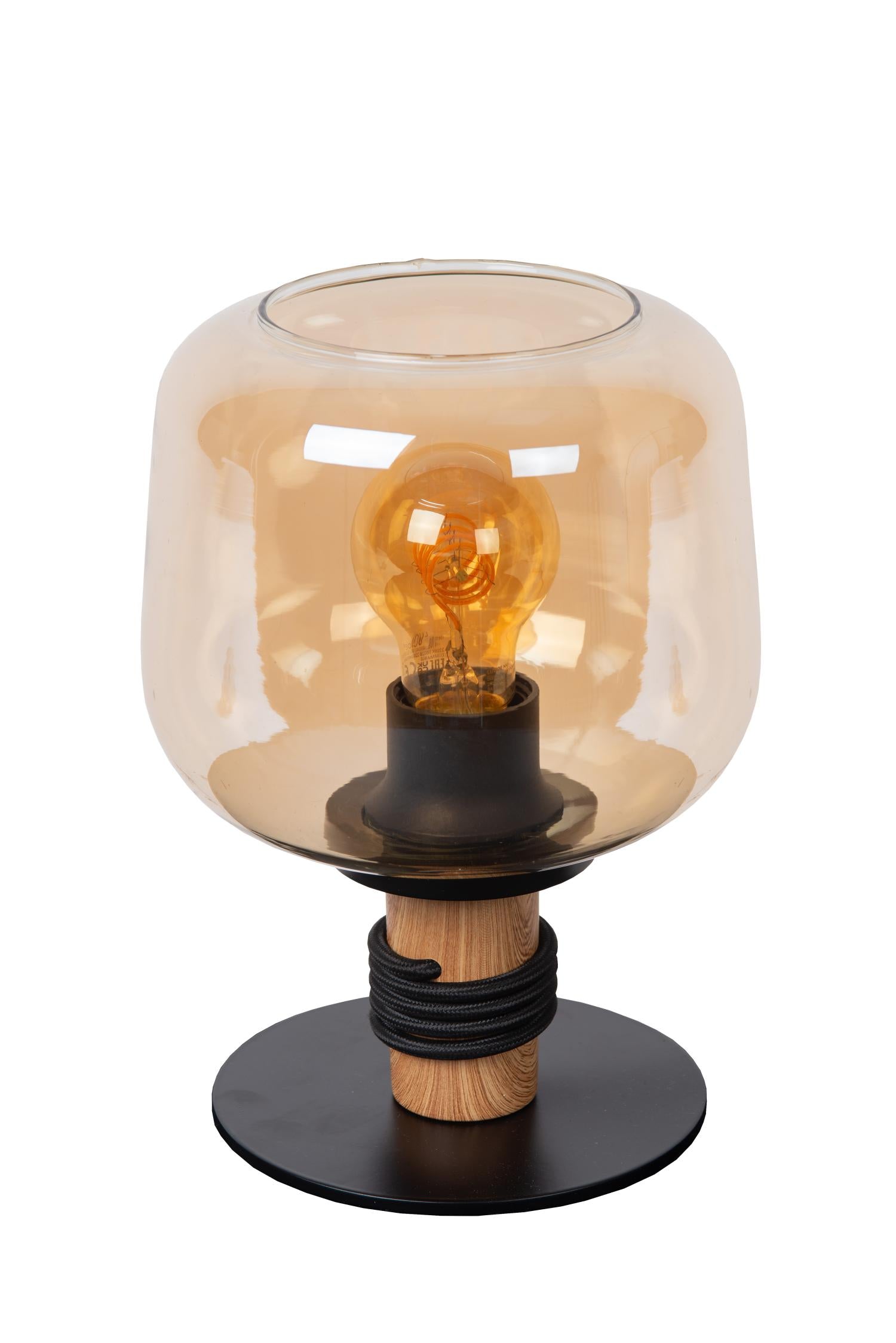 ILONA - Lampe de table - Ø 18 cm - 1xE27 - Ambre