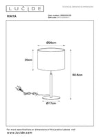 MAYA - Tafellamp - Ø 26 cm - 1xE27 - Zwart