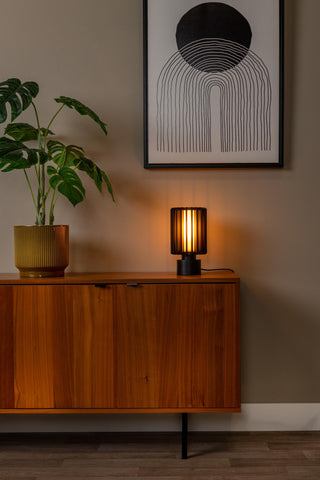 LAMBRES - Table lamp - Ø 15 cm - 1xE27 - Black