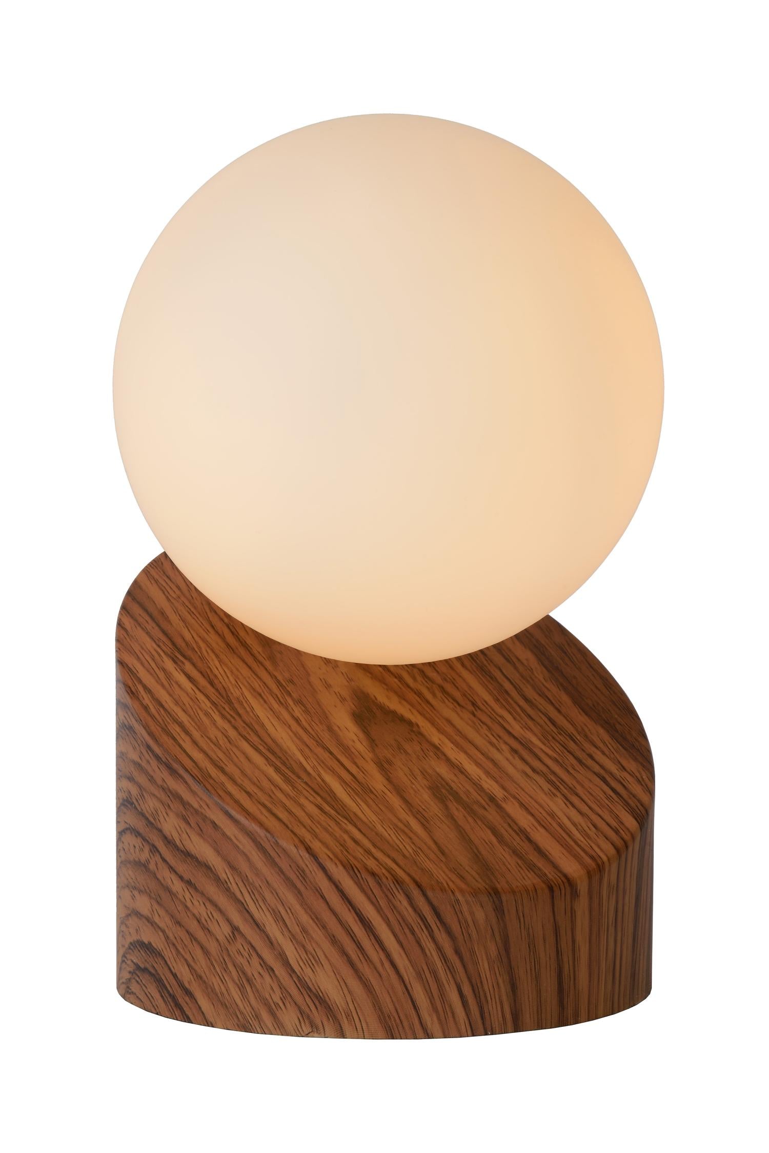 LEN - Lampe de table - Ø 10 cm - 1xG9 - Aspect bois foncé