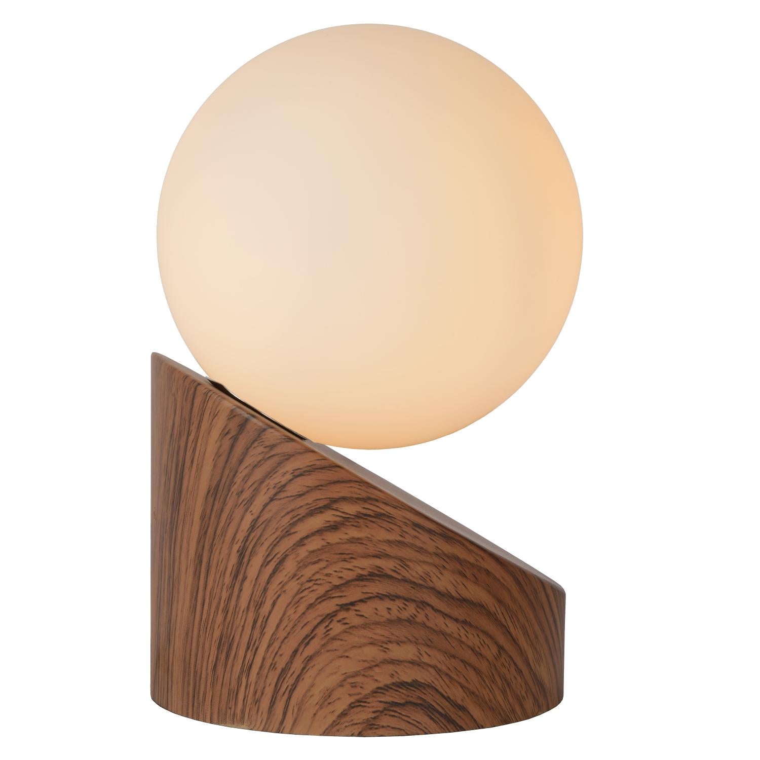 LEN - Lampe de table - Ø 10 cm - 1xG9 - Aspect bois foncé