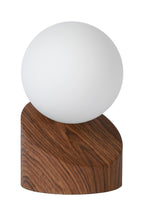 LEN - Lampe de table - Ø 10 cm - 1xG9 - Aspect bois foncé