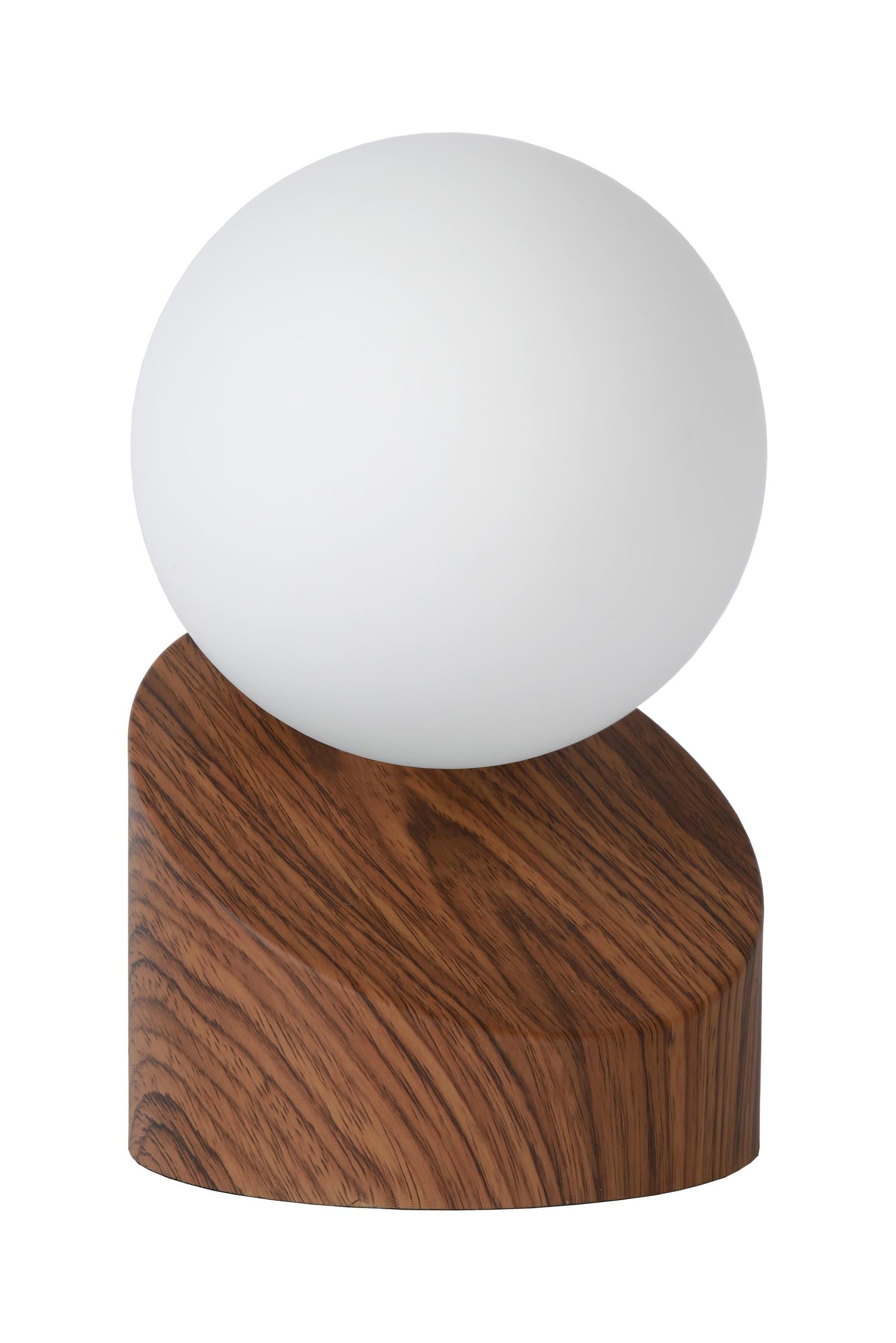 LEN - Lampe de table - Ø 10 cm - 1xG9 - Aspect bois foncé