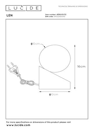 LEN - Tafellamp - Ø 10 cm - 1xG9 - Lichte houtlook