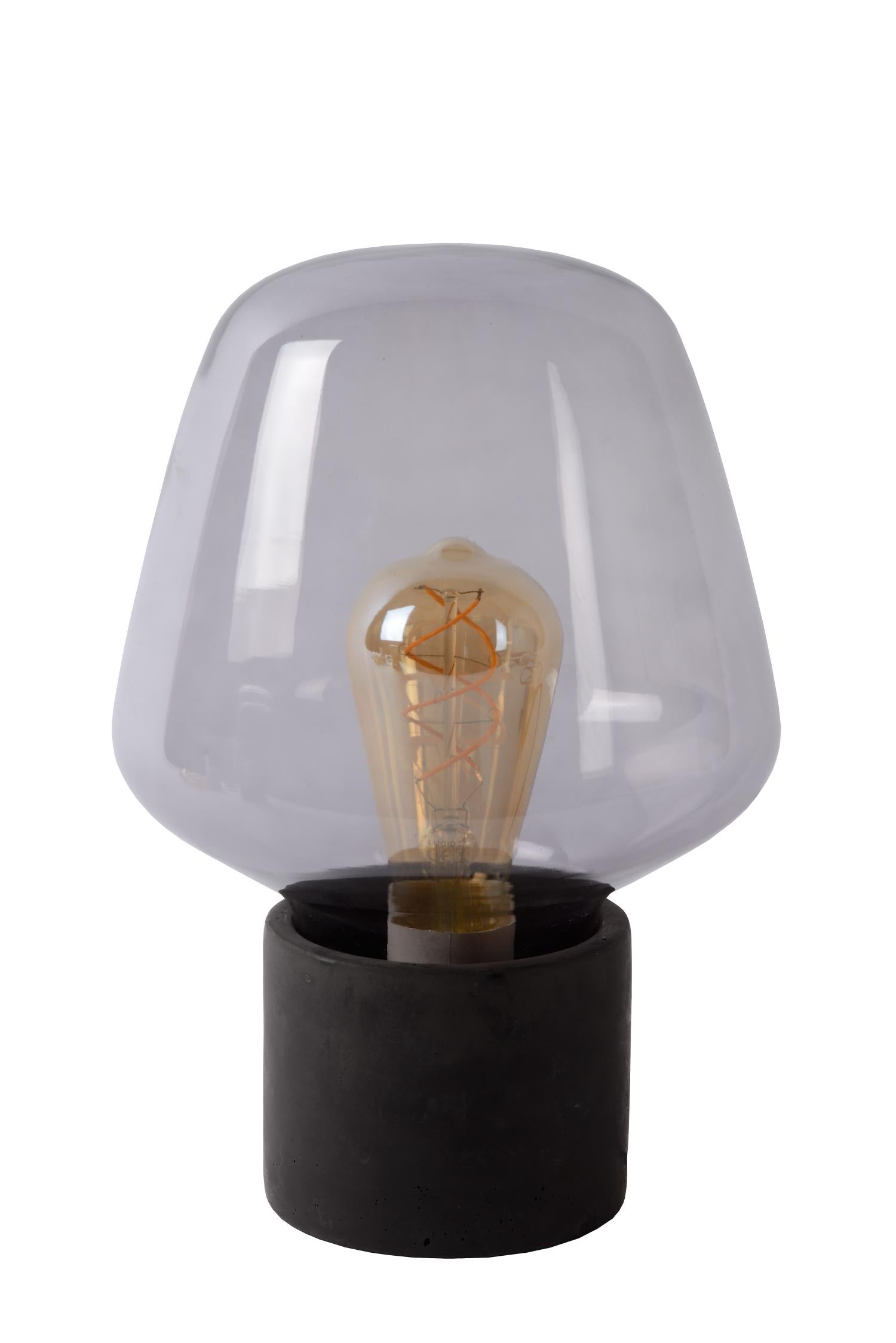 BECKY - Lampe de table - Ø 20 cm - 1xE27 - Fumé