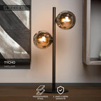 TYCHO - Lampe de table - 2xG9 - Noir