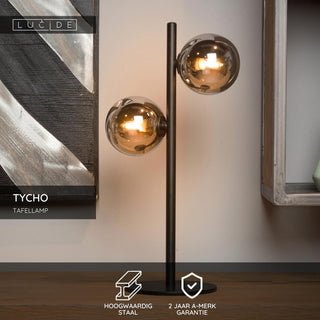 TYCHO - Lampe de table - 2xG9 - Noir