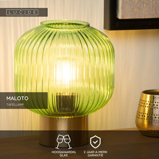 MALOTO - Tafellamp - Ø 20 cm - 1xE27 - Groen