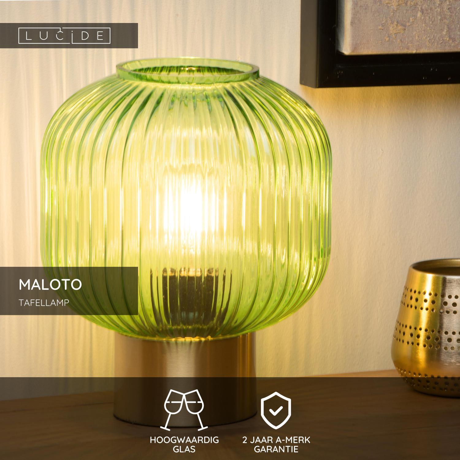 MALOTO - Tafellamp - Ø 20 cm - 1xE27 - Groen